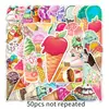 50 pegatinas de personalidad para helado transfronterizo, graffiti DIY, dibujos animados, sin infracción, para equipaje, patinete, refrigerador, coche