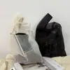 Fabricante de Shenzhen Bolso de Muñeca de Organza Encriptado Personalizado Simple y Portátil Transparente Color Sólido Borde con Candado Bolso de Mano Bolsa de Gasa