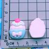 Brillante Crema Pastel Fresa Conejo Lazo Nudo Amor Pasador Cordón para el Cabello Pinza Pinza Clip Pegamento de Crema Accesorios de Resina DIY