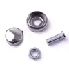 Tapa de tornillo para matrícula universal de vehículo motorizado, tornillo, tuerca de fijación de matrícula, tornillo base de acero inoxidable, tapa de hebilla de matrícula