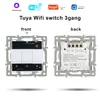 Interruptor Tuya Wifi Tipo 86 Estándar Europeo y Módulo de Función Combinación de Enchufe Estilo Alemán con Panel de Vidrio Gris Inteligente