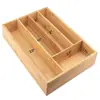 Caja de Almacenamiento Dividida de Bambú Personalizada Organizador Retráctil para Cuchillos de Cocina y Cubiertos Caja de Almacenamiento Multifuncional para Cajones