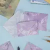 Envelopes estilo japonês, conjunto de papel de carta com carimbo dourado roxo, envelopes quadrados, envelopes de origami feitos à mão
