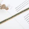 Nova cor diamante AB três fileiras soldagem garra garra corrente Corrente de strass Joker corrente de código de vestuário acessórios de joias diy