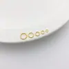 Anillos Abiertos y Cerrados Chapados en Plata S925 con Oro de 24 Quilates Accesorios para Pulseras y Collares DIY Anillos Redondos Conservadores de Color Materiales para Joyería Hecha a Mano