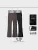 Calça de Lã Pesada Céu Estrelado 420g para Homens, Calça Melard, Calça Flare Retro Americana Cleanfit, Estilo Outono e Inverno
