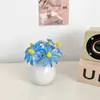 Estilo Ins Jarrón Redondo Pequeño Flores Secas Flores Artificiales Colorido Set de Botellas de Cerámica Decoración para Dormitorio Sala de Estar Mini Adornos Pequeños
