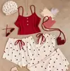 Productos Populares Transfronterizos: Camisola, Shorts, Pantalones Largos, Set de Gorro de Ducha, Ropa de Casa Ajustada para Mujer al por Mayor