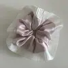 Estilo Coreano Nuevo Grande Satén Plisado Elegante Elegante Anillo para el Cabello de Intestino Grueso Diseño Nicho de Alta Gama Accesorios para el Cabello
