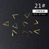 20 Peças de Rebites de Metal Circulares Strass para Arte de Unhas Liga 3D Pequeno Conjunto Completo Adesivos de Decoração de Unhas Acessórios Ornamentos Tridimensionais