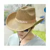 Sombrero de Paja con Visera para Hombre, Sombrero de Pescador de Verano, Sombrero con Cubre-Cara para Protección Solar, Sombrero de Playa, Sombrero de Verano para Hombre, Sombrero de Vaquero para el Sol