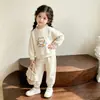 2026 Novo Conjunto Infantil Estilo Coreano Meninas Celebridade da Internet Estiloso Casual Esportivo Moletom Calça Jogger Moda Conjunto de Duas Peças