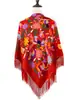 Popular Chal Étnico Vintage Transfronterizo Bufanda para la Cabeza Rusa de Xinjiang Bufanda con Borlas Bufanda Cuadrada Abrigo Cálido a Prueba de Polvo Elegante