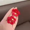 Pendientes de Flor Estilo Francés Super Hada Frescos y Suaves Moda Exquisitos Dulces Lujo Ligero Sentido de Alta Gama Joyería para Orejas Popular en Internet