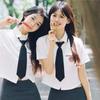 Camisa de Uniforme Curta JK Estilo Coreano Academia Verão Cintura Marcada Manga Curta Blusa Branca Top Estilo Coreano para Meninas