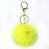 Llavero con colgante de bola de pelo de conejo Rex de imitación de 8 cm, venta al por mayor de fábrica, para bolso de piel de mujer, accesorios para coche