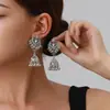 Nuevos aretes largos con borlas de la etnia Miao, estilo étnico con lazo de lujo ligero, aretes llamativos exagerados y de moda