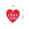 Decoración de Pastel para San Valentín Corazón de Dibujos Animados Bandera Doble Cara Pegatina Decoración de Pastel para Pareja de Aniversario