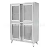 Armário de Aço Inoxidável com Porta Dupla Deslizante para Hotel, Restaurante, Cozinha - Organizador de Armazenamento 304 - Industrial e Comercial