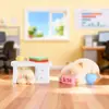 Caja Misteriosa Serie Gato Perezoso Trabajando Figura de Gato Perezoso Decoración de Escritorio para Trabajadores de Oficina, Regalo de Cumpleaños Sanador