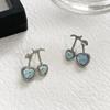 Pendientes de acrílico con forma de cereza personalizados europeos y americanos, elegantes y sencillos pendientes de resina con forma de cereza, a la moda para mujer
