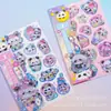 Ytpp Dibujos Animados Lindos Kapi Bara Pegatinas 3D Infantiles Panda Agitar Adhesivo Activado por Agua Pegatinas Decorativas para Diario