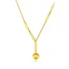 Novo colar colar fosco pequena bola de ouro alta moda all-match leve de luxo lã corrente clavícula cadeia cyber celebridade pescoço