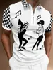 Polo de manga corta con cuello, estampado de rombos, estilo old money, verano, Amazon transfronterizo, para hombre