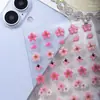 Adesivos de Unha Artística Florais Desenho Simples Céu 3D Material para Diário Jelly Decoração de Capa de Celular DIY Adesivos