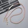 Bolso bandolera de cuero con cadena de perlas estilo Chanel de Yilian, nuevo colgante para bolso de hombro, funda para teléfono, llavero con cordón