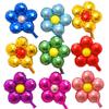 Globo redondo de aluminio de 18 pulgadas con forma de corazón y cinco pétalos, ideal para decoración de bodas y fiestas, al por mayor.