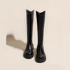 Botas por encima de la rodilla para mujer con piernas gruesas y tacones altos 2025 Nuevas botas individuales de otoño e invierno para personas pequeñas con tacones gruesos y botas altas de caballero