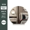 Espelho de maquiagem semicircular, tela sensível ao toque de mesa, luxo leve, plug-in, moderno, LED simples com luzes, luminoso, rotativo para quarto