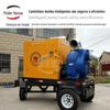 Bomba de esgoto com motor diesel refrigerado a água de 600 metros cúbicos Hansa Power, prevenção de inundações, propriedade, comunidade, reboque móvel, bomba de esgoto