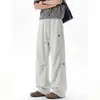 Pantalones de chándal Charles con retazos a cuadros en forma de corazón para hombre y mujer, Marca de moda para primavera y otoño, Pantalones casuales versátiles de peso pesado con perneras anchas y caída