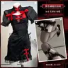 Vestido Qipao Sexy de Seda Inspirado em Borboleta com Mangas Bufantes Estampadas de Botão Uniforme Cosplay Lolita Panda Maid A784