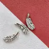 Plata S925 Chapada en Oro Turquesa Rojo del Sur Colgante de Pluma Accesorios Colgante de Collar DIY Joyería Accesorios al por Mayor Hecho a Mano