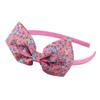 Joyería nueva para niños transfronteriza, diadema de tela floral con lazo grande, horquilla pequeña fresca al por mayor