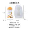 Belleza Buda Buda vela de aromaterapia molde de silicona diy piedra aromática cristal epoxi molde para decoración de coche