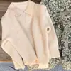 Suéter infantil de cuello polo para primavera y otoño, top de punto holgado para niños y niñas, ropa cálida y elegante para bebés y niños
