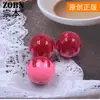 Cuentas Redondas Pintadas de 16 mm Cuentas de Pastel de Crema de Dibujos Animados Cuentas Acrílicas con Agujero Recto Accesorios DIY para Cadenas de Cuentas Colgantes