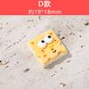 Esponja Bebé galleta de expresión tostada diy horquilla pegatina para vaso de agua carcasa para teléfono móvil zapatos de agujero accesorios de resina TikTok