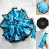 Sombrilla de Encaje Protección UV Sombrilla para Mujer Doble Uso Soleado y Lluvioso Sombrilla Plegable Linda Pegamento Negro para Estudiantes