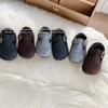 Versión coreana de zapatos Birkenth con forro polar de lana gruesa para niñas, invierno 2024, nuevos zapatos de algodón cálidos de caña baja para niños