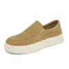 Zapatos Casuales para Hombre sin Cordones Cuatro Estaciones Nuevo Estilo Juvenil Transpirables de Caña Baja Slip-on Persona Perezosa de Moda Retro Zapatos de Tabla