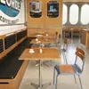 Celebridad de Internet Tienda de Postres de Té de Leche Tarjeta Comercial Asiento Sofá Comida Ligera Restaurante Sencillo Mesa Tablero Oceánico Mesa de Cafetería Combinación de Mesa y Silla