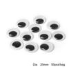 Accesorios para ojos de animales hechos a mano para niños de AliExpress, juguete de bricolaje con ojos adhesivos, actividad en blanco y negro.