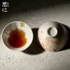 Mo Ji Zorro de Nueve Colas Pintado a Mano Calabaza Taza Maestra Taza Fu Lu Juego de Té de Cerámica Beber Té Sombrero para el Sol Taza de Cata de Té Juego de Té Kung Fu