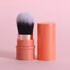 Pincel de puntos retráctil mini pincel para rubor mango corto pincel de maquillaje con tapa sin pelusa pincel de rubor de maquillaje pelo suave súper suave