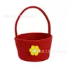 Bolsa Tote Pequena de Corda de Algodão Bolsa de Mão de Corda de Algodão Cesta Suspensa Tecida com Flor Pendurada Cesta Tecida de Corda de Algodão Cesta de Armazenamento para Cosméticos e Joias
